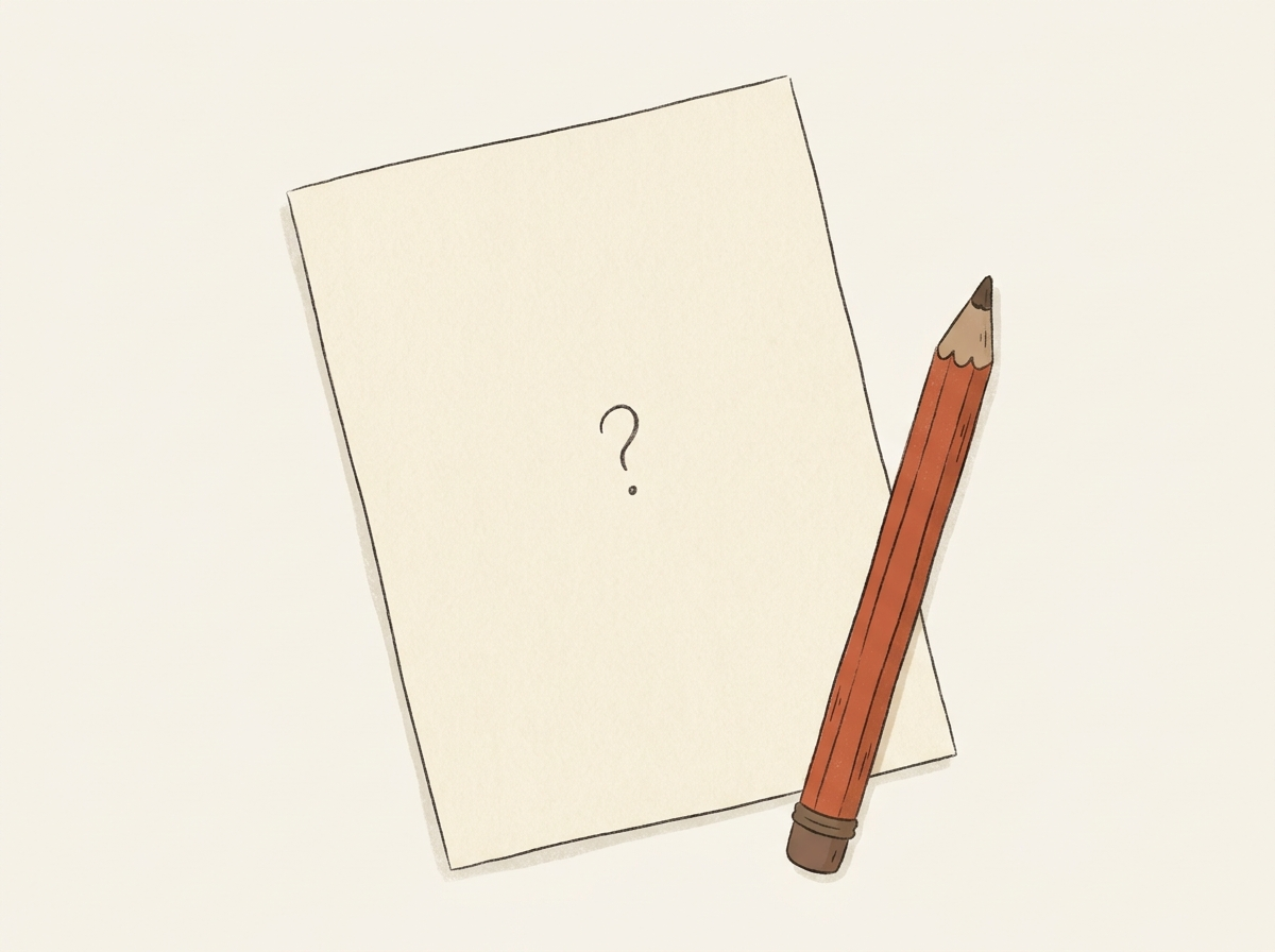 A blank page and a pencil